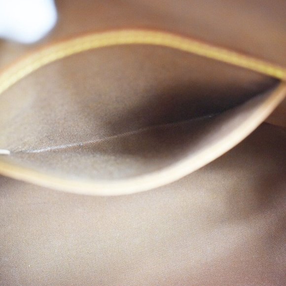 Authentic LOUIS VUITTON LV Logo Alma Hand Bag Monogram Leather Brown France - Picture 2 of 16